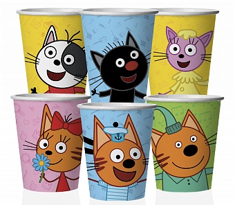 Стаканы Три Кота, Играем вместе, 6 шт