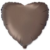 И 18 Сердце Сатин Шоколадный