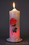 свеча мигающая Хамелеон пенек роза