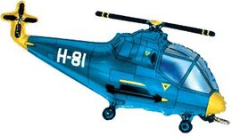 И Вертолёт (синий) / Helicopter 38"/56*97 см
