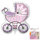 Ag Фигура Коляска для девочки, 29"/70*74 см