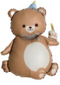 F Мишка с кексиком, Коричневый, Сатин 39''/99 см