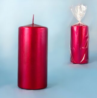 свеча пенек "рубиновый блеск" 60x125