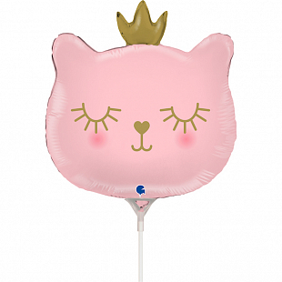 Г 14&quot; Котенок принцесса. Розовый / Cat Princess mini