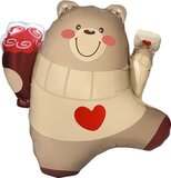 F Мишка с валентинкой 27''/69 см