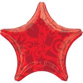 A 22 Звезда Шары и Подарки Красная / Festive Red Star