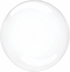 К (10''/25 см) Сфера 3D Deco Bubble , Прозрачный, Кристалл