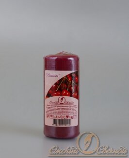 свеча аромат. пеньковая 40х90 "вишня" 079517