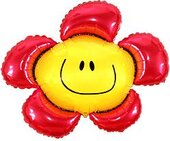 И Цветочек (солнечная улыбка) красный / Flower 41&quot;/89*104 см