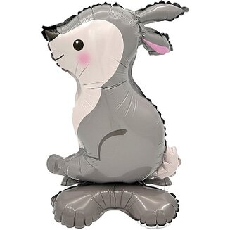 К Шар 3D (21''/53 см) Фигура на подставке, Лесной Заяц