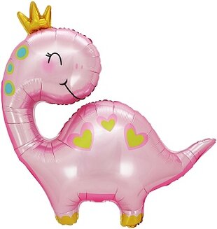 F Динозаврик Принцесса, Розовый 37''/94 см