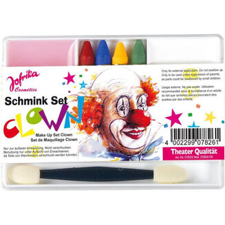 Набор грим-карандашей и красок &quot;Клоун&quot; (4 карандаша и краска)
