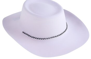 Карнавальная шляпа с большими полями, белая