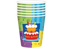 Стакан бум Торт Birthday 190мл 6шт/G
