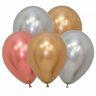 S 12"Зеркальные шары Рефлекс Ассорти Де люкс / Reflex Assorted Deluxe / 12 шт. /