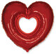 И 40"/100 см Сердце Вырубка (красное) / Shape heart