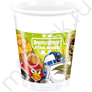 Pc 200мл Стаканы пластиковые Angry Birds Star Wars 8шт
