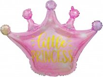 F Корона, Маленькая Принцесса (искорки звезд), Розовый, Градиент 30''/76 см