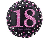 A 18 Круг HB Sparkling Birthday 18 pink S55