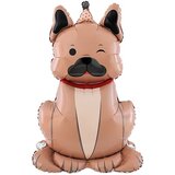 К Шар 3D (39''/99 см) Фигура, Бульдог в колпачке