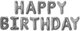F 16''/41 см Мини-Надпись &quot;Happy Birthday&quot;, Серебро