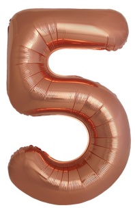 И 40"/102 см Цифра "5" Slim, Бронза, Металлик