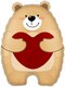 F Мишка с сердцем 21''/53 см