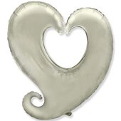 И 32&amp;quot; Сердце витое Серебро / Heart shape Y silver
