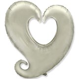 И 32" Сердце витое Серебро / Heart shape Y silver